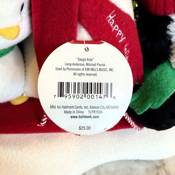 Hallmark Jingle Pals SNOW WHAT FUN SLEDDERS Plush Animated Snowman Dog Penguin - Picture 4 of 8